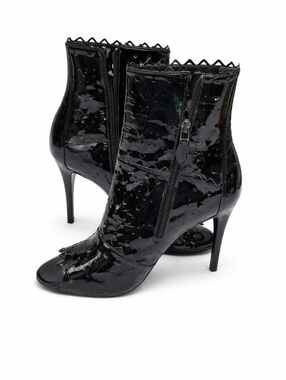 Pour la Victoire Patent Leather Stiletto Ankle Boots‎ 9.5